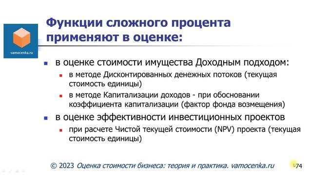 Функции сложного процента: как применяют в расчетах, в оценке стоимости имущества