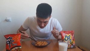МУКБАНГ!/Самый острый рамен/Огненная лапша/2X Spicy Ramen Mukbang