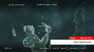 Assassin's Creed IV: Black Flag - Map 327, 334 / Cartes aux trésors