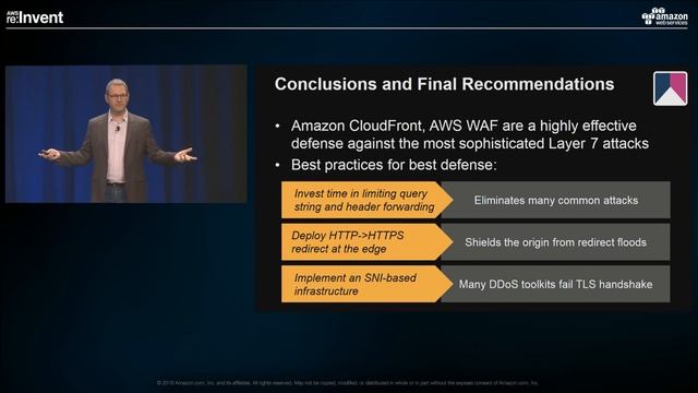 AWS re:Invent 2016: Mitigating DDoS Attacks on AWS: Five Vectors and Four Use Cases (SEC310) смотреть онлайн