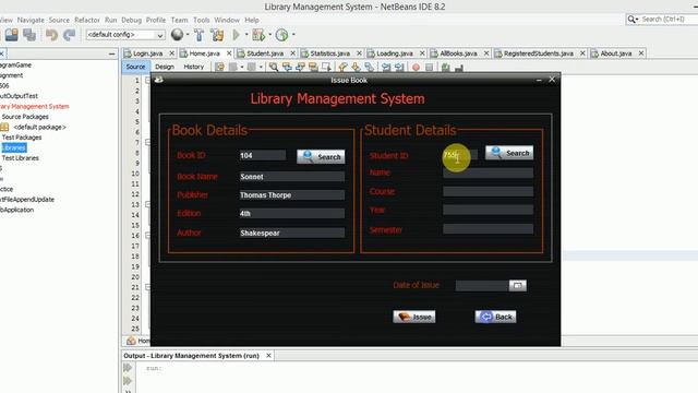 Library Management System In Java NetBeans,,,,Free Download Source Code