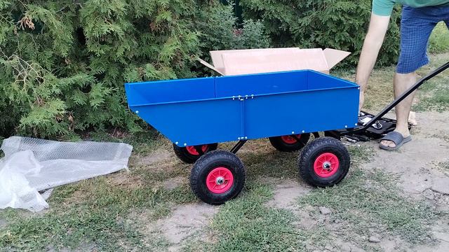 Работа самосвального кузова тележки садовой "Крестьянка"