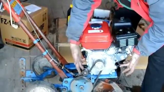 Установка двигателя 4 х тактного на культиватор Крот смотреть онлайн
