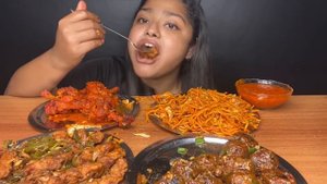 CHINESE FOOD EATING! CHICKEN NOODLES, FRIED RICE, GOBI MANCHURIAN, CHILLI CHICKEN, CHICKEN LOLLIPOP