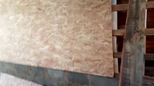 Строительство деревенского гаража из брусков и ОСБ листа.Обрешетка под ОСБ лист рейками и саморезам