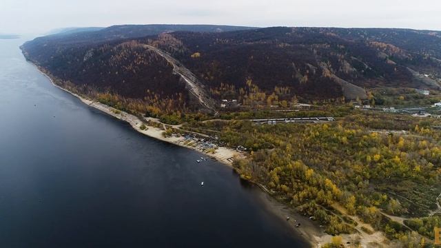Жигулевск. ГЭС. Лысая гора. Вид на Тольятти. Осень. смотреть онлайн