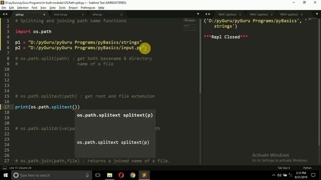 Import os.path | In-built python modules | pyGuru смотреть онлайн