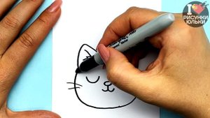 Как нарисовать Милого Котика | Рисунки Юльки