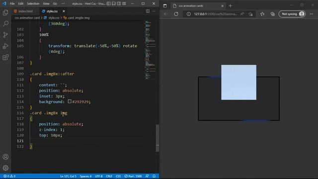 ANIMATED PROFILE CARD @OnlineTutorialsYT @uzzbe_dls | PROGRAMING GROUP  #11 day