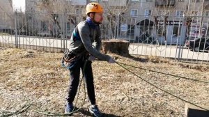 Бревно с маятником. Наведение перил