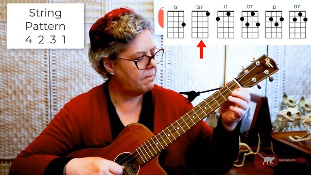 5 Minute Fingerpicking - Adding 7th Chords (Baritone Ukulele Tutorial) смотреть онлайн