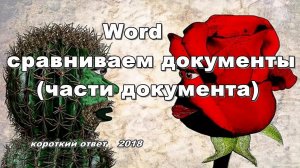 Сравниваем документы Word