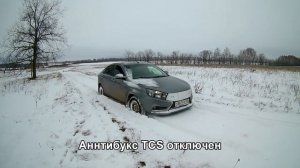 Lada Vesta по сугробам. Антибукс TCS. Система стабилизации ESС. #25
