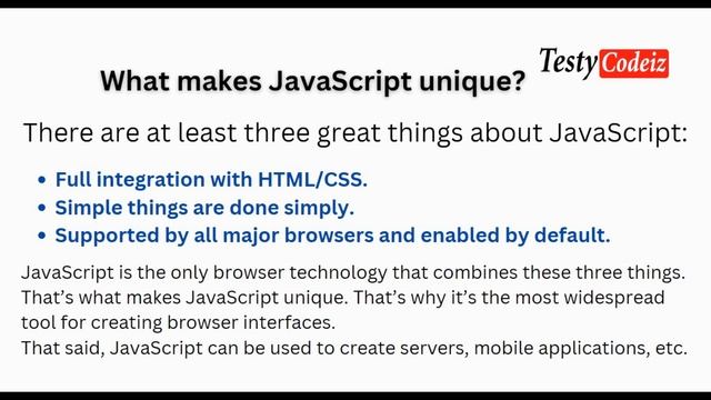 The Ultimate JavaScript Course, JavaScript Introduction with Testy Codeiz