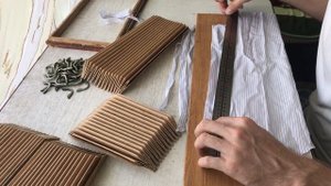 Ремонт старой Тульской двухголосой гармони / изготовление нового меха / часть 2