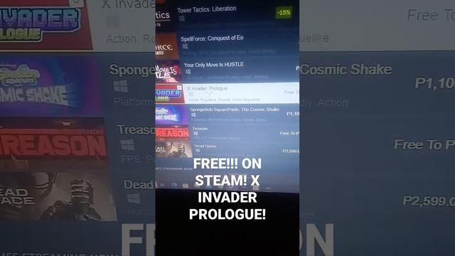 #shorts FREE!!! ON STEAM! X INVADER PROLOGUE!