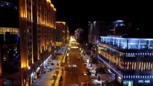 Город Душанбе Сити новостройки ночь Таджикистан 15.12.2021