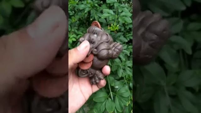 Лягушка 3-х лапая, из глины. Фен шуй лягушка, красивая, не обычная, приносящая богатство обладателю смотреть онлайн