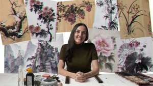 Промо онлайн-курса «Китайская живопись Гохуа»