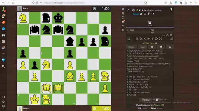 Шатрандж. Фрагмент  партии  из  глубины  веков. № 143  из  книги  Г. Мюррэя. Я  решал  по - другому смотреть онлайн