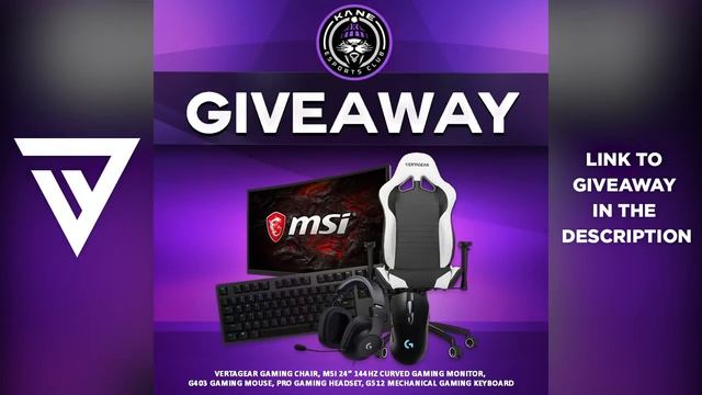 VERTAGEAR Gaming Chair, MSI Optix 24' 144Hz Gaming Monitor, & Logitech Peripherals Package Giveaway смотреть онлайн
