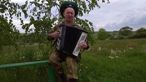 А на плечах у нас зеленые погоны под баян!