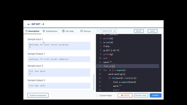 IDP Set 4 || Rotate words in sentence || CCBP || NXT WAVE || Python beginners guide || solutions смотреть онлайн