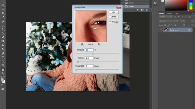 Обработка фотографии под стандарт в Фотошоп. Ретушь портрета. Отбеливание зубов. смотреть онлайн