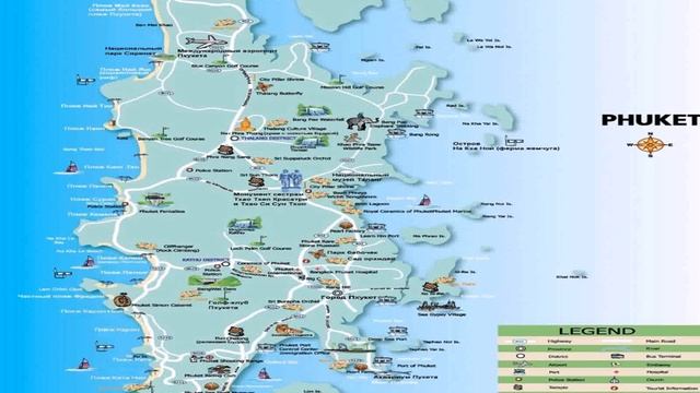 достопримечательности пхукета на карте