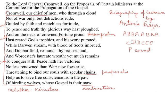 SONNET XVI: CROMWELL, OUR CHIEF OF MEN By Milton हिंदी में सारांश смотреть онлайн