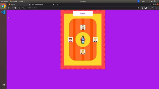 Создаём игру "Бутылочка" на html/css/js