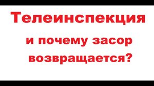 Телеинспекция и почему засор возвращается !