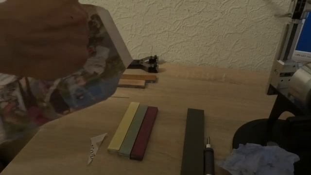 Заточка ножа на Профиль К 03 Венёвскими алмазами, смотрим что у нас с РК.