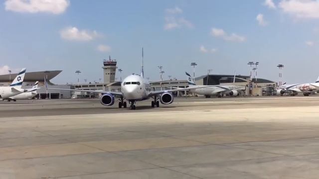 Boeing 737-800 Belavia EW-457PA . Руление на стоянку. Аэропорт имени Бен-Гуриона. смотреть онлайн