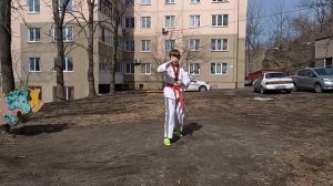Taekwondo WTF. 7 пхумсэ, 2021. (Тхэгук Чиль Чан, съемка со спины)