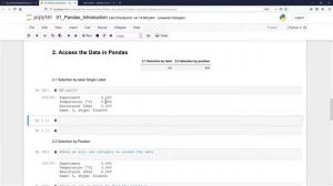 Tabular data - Introduction to pandas (Python- jupyter notebook)