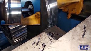 Wheel lathe 1836M.20F3 by KZTS/Колесотокарный станок 1836М.20Ф3 производства КЗТС