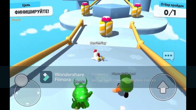 Играю на планшете в стэмбл гайс! И взял корону!!! смотреть онлайн