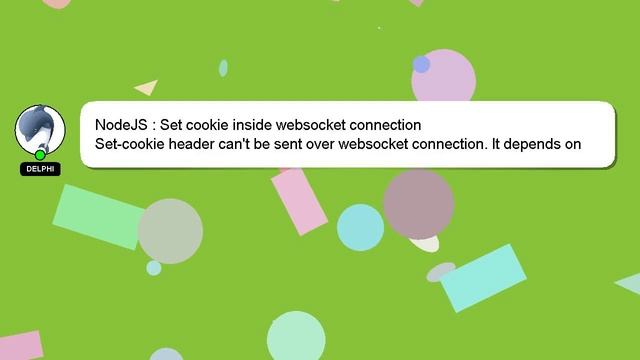 NodeJS : Set cookie inside websocket connection смотреть онлайн