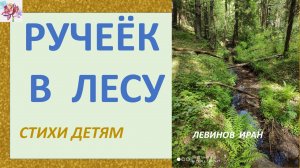 А ведь, ручей чей то.  Интересно, чей же? Стихи детям о природе.