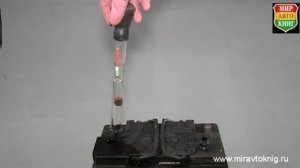 Проверка плотности электролита в аккумуляторе