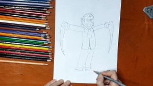 Как нарисовать вампира Дракулу. Онлайн-школа рисования "Малевашки"