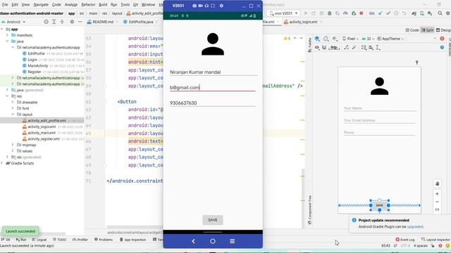 Firebase Login Register forget Password