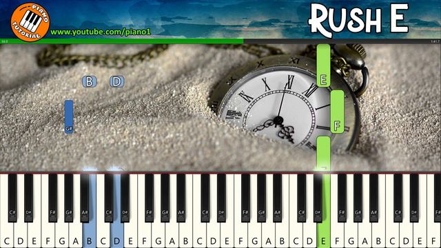 Rush E Piano tutorial EASY SLOW