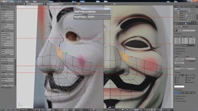 Blender 2.6 Guy Fawkes Mask Timelapse смотреть онлайн