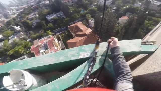 глазами альпиниста/15 этажей спуск/как переходить веревку Промышленный альпинизм.