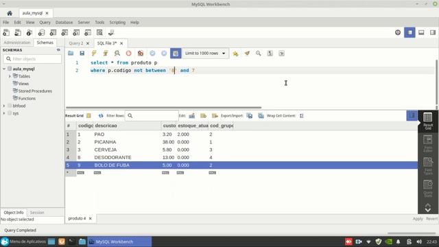 Curso MySQL Server #14 - Between