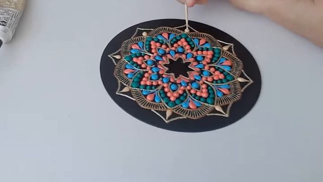 Точечная роспись диска. Часть 3