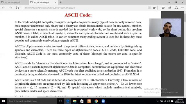 DCO | Class #15|ASCII Code,