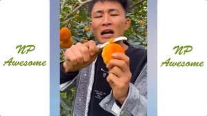 Китайцы выбирают и едят свежие фрукты в саду(странно приятный фруктовый ниндзя) #29